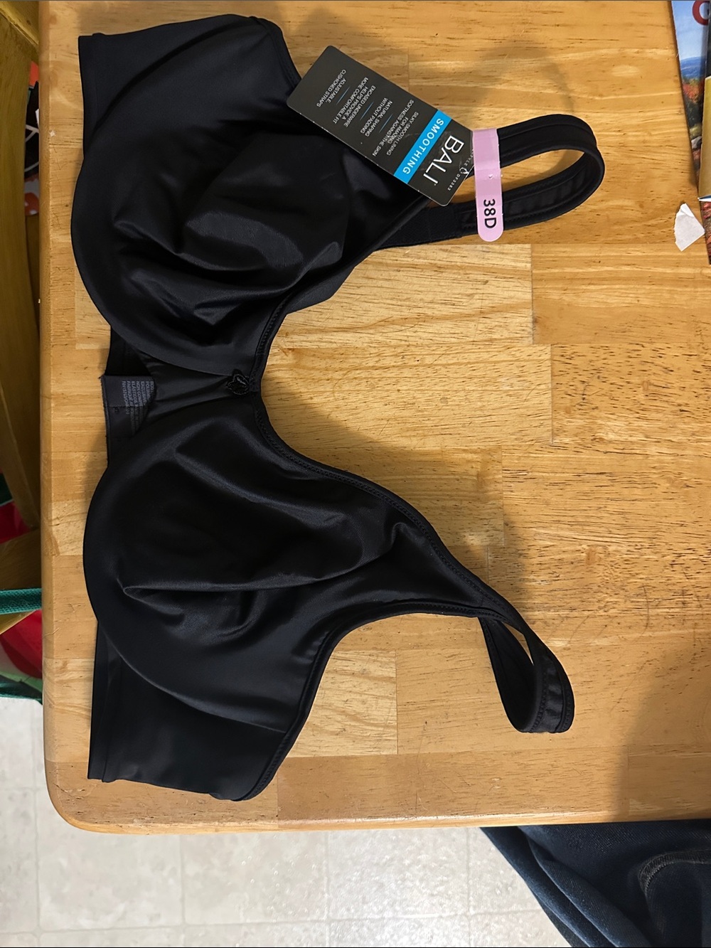 Bali Smooth Black Underwire Bra